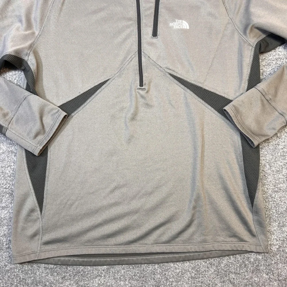 The North Face Flight Series Pullover Mens Large Gray 1/4 Zip Long Sleeve